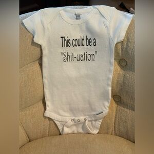 Funny Gerber White Baby Onesie